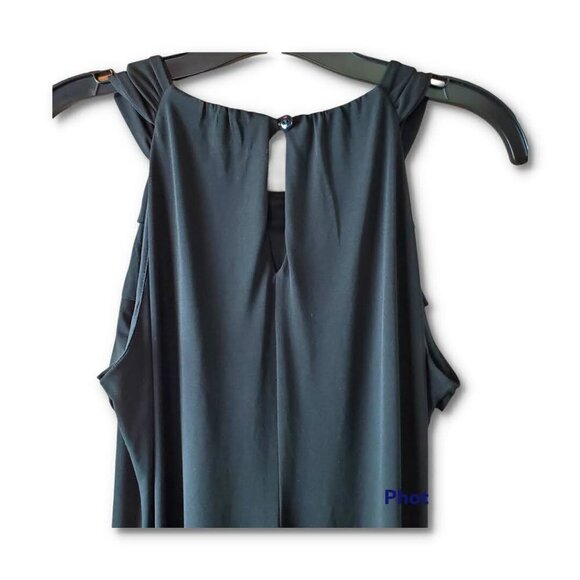 🏆301 Enfocus Studio Black Ruffle Sleeveless Dress - Picture 2 of 6